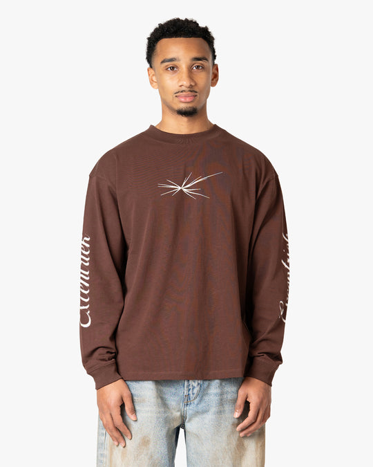 Logo Long Sleeve T-Shirt Coffee