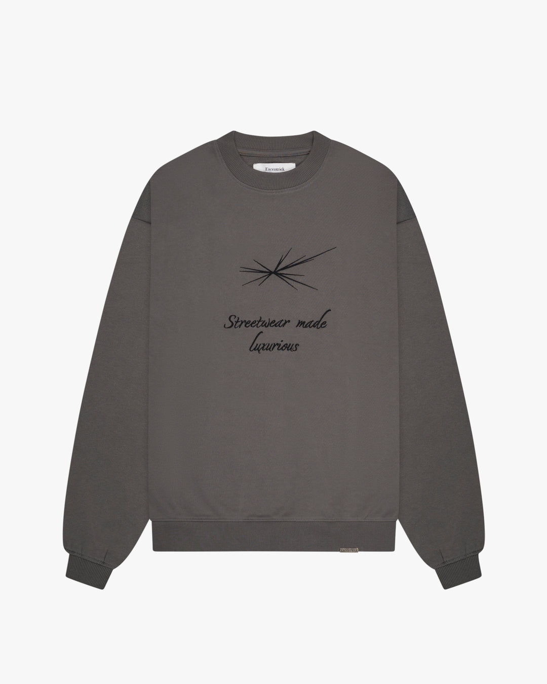 Crossed Lines Heavy Sweater Storm Grey