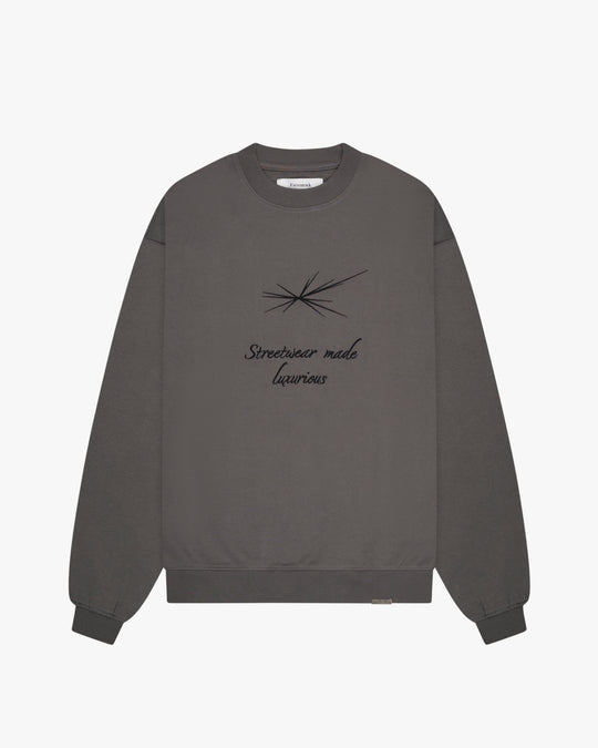 Crossed Lines Heavy Sweater Storm Grey