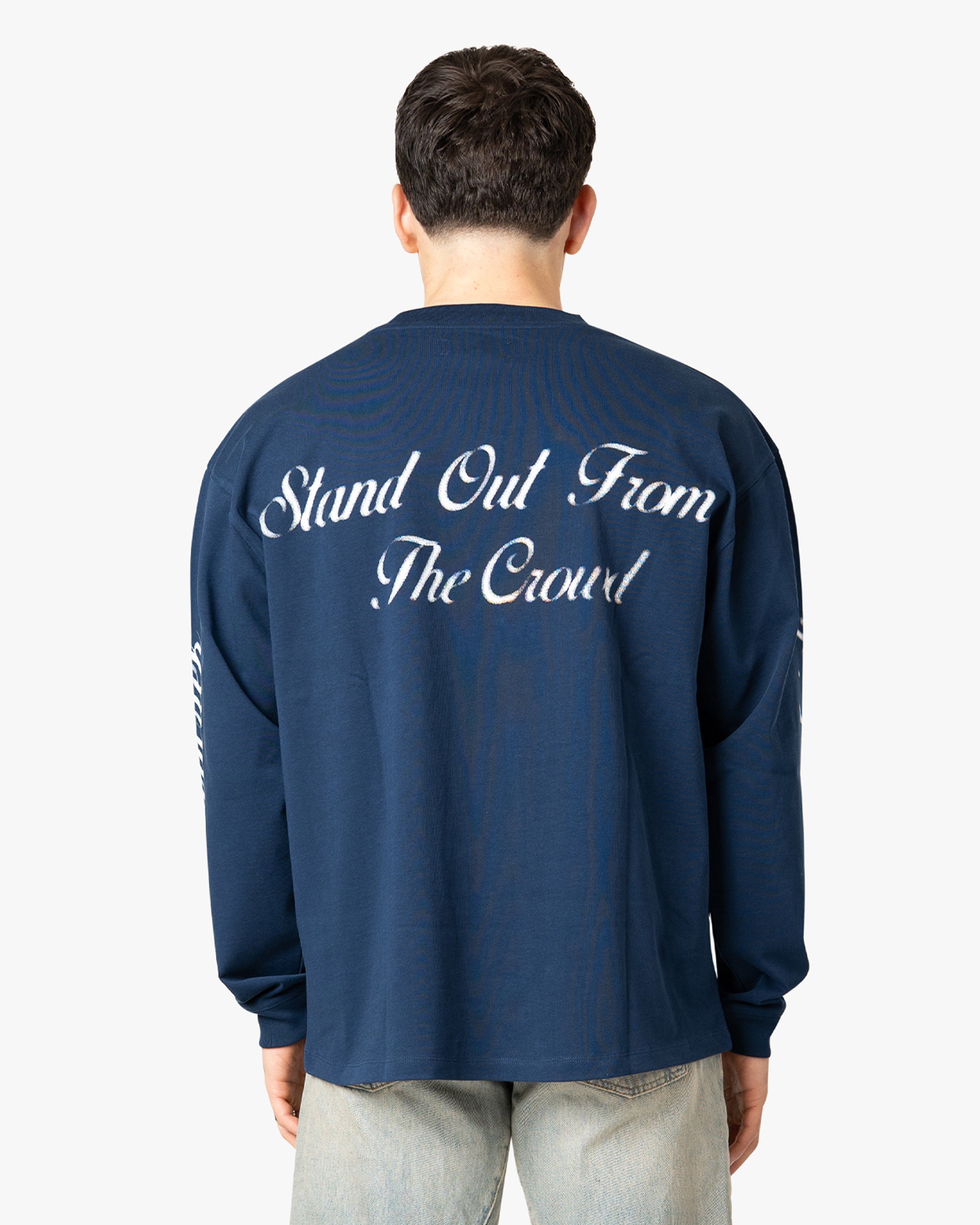 Logo Long Sleeve T-Shirt | Deep Blue – Excentriek