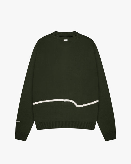 Knitted Cardigan Forest Green