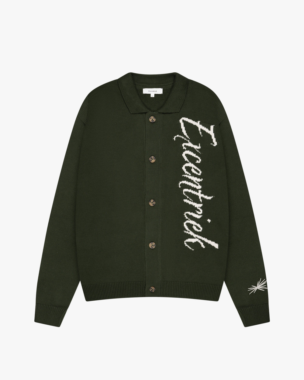 Knitted Cardigan Forest Green