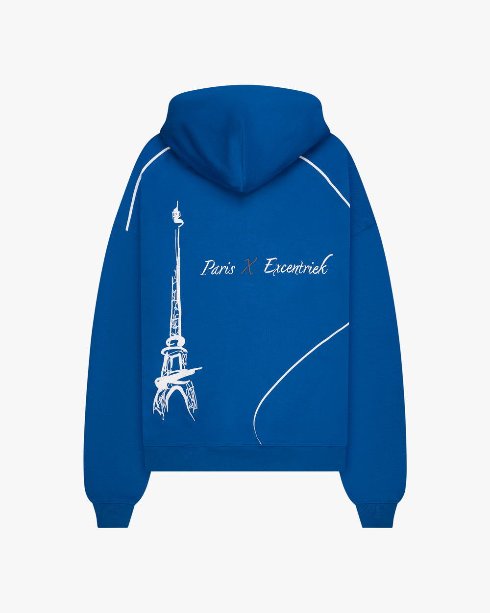 Paris X Excentriek Heavy Hoodie Cobalt Blue