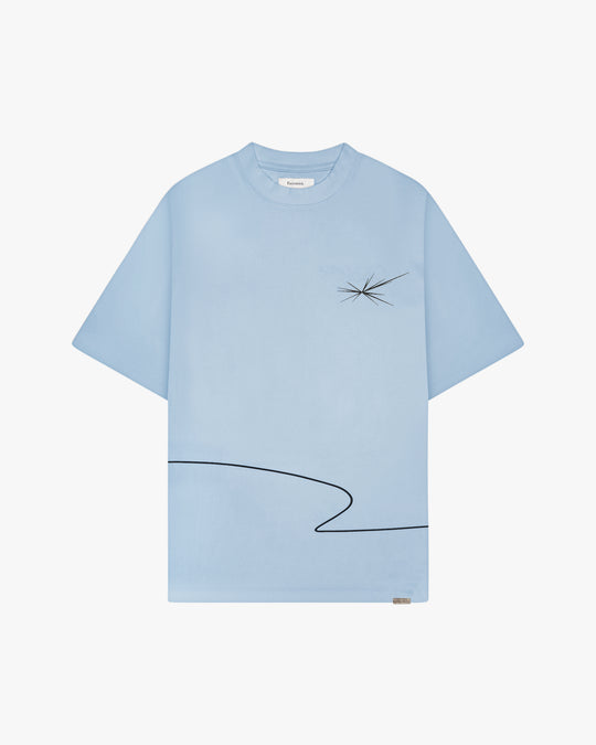 Champagne oversized T-Shirt Sky Blue