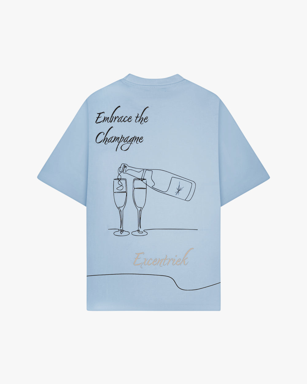 Champagne oversized T-Shirt Sky Blue