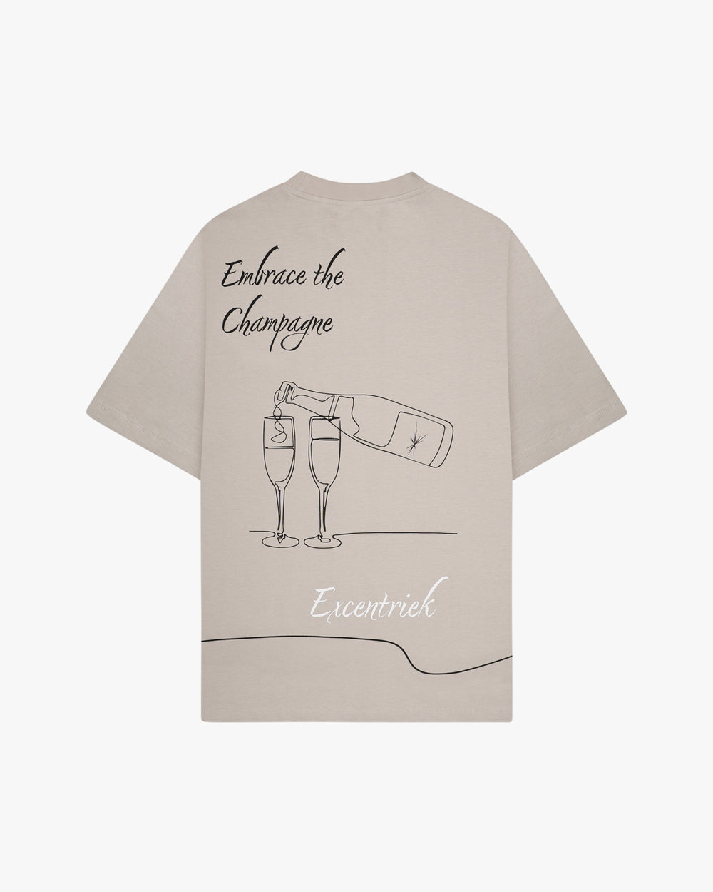 Champagne Oversized T-shirt Stone Grey