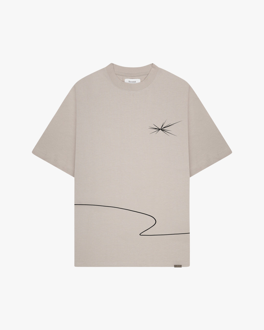 Champagne Oversized T-shirt Stone Grey