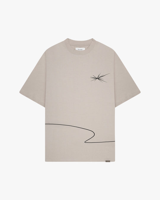 Champagne Oversized T-shirt Stone Grey