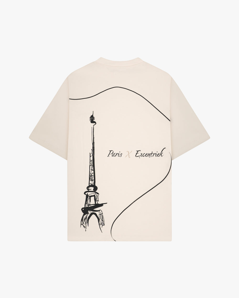 Paris X Excentriek Oversized T-Shirt Off White
