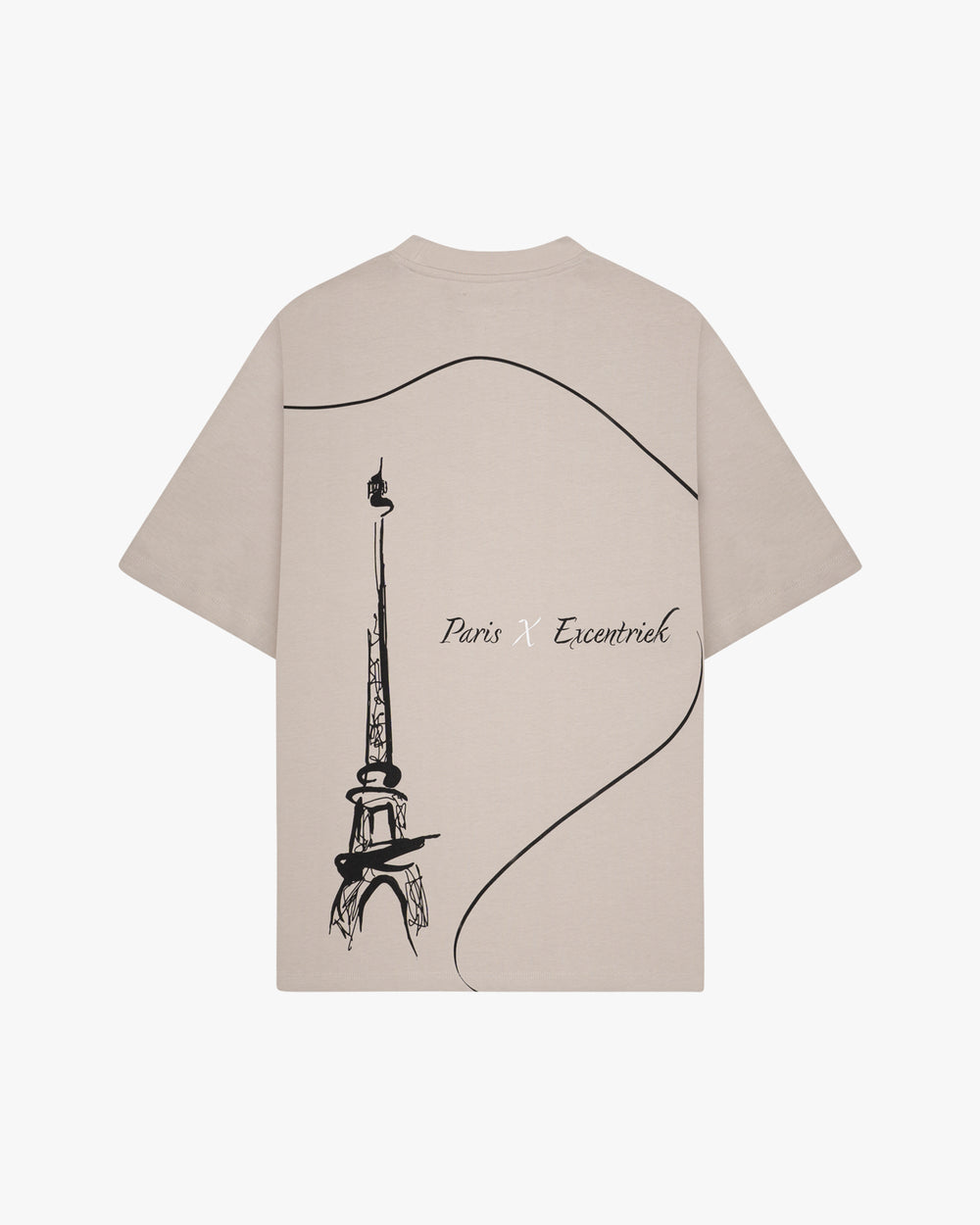 Paris X Excentriek Oversized T-Shirt Stone Grey