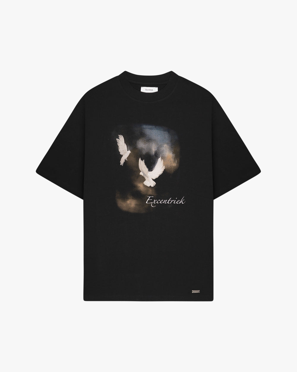 Oversized Pigeons T-shirt Deep Black
