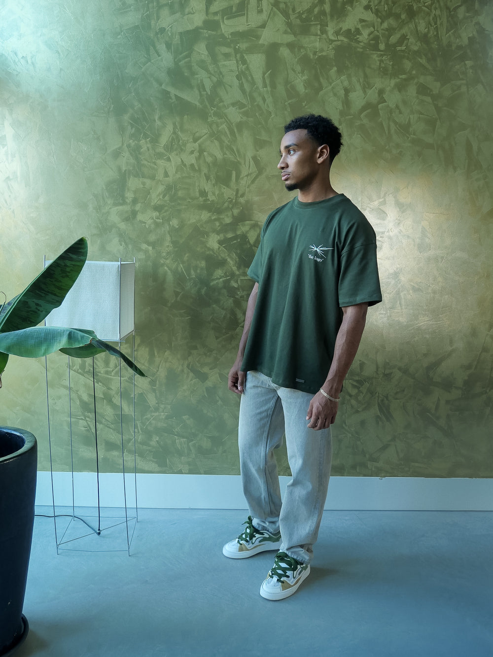 Oversized Community T-shirt Forest Green