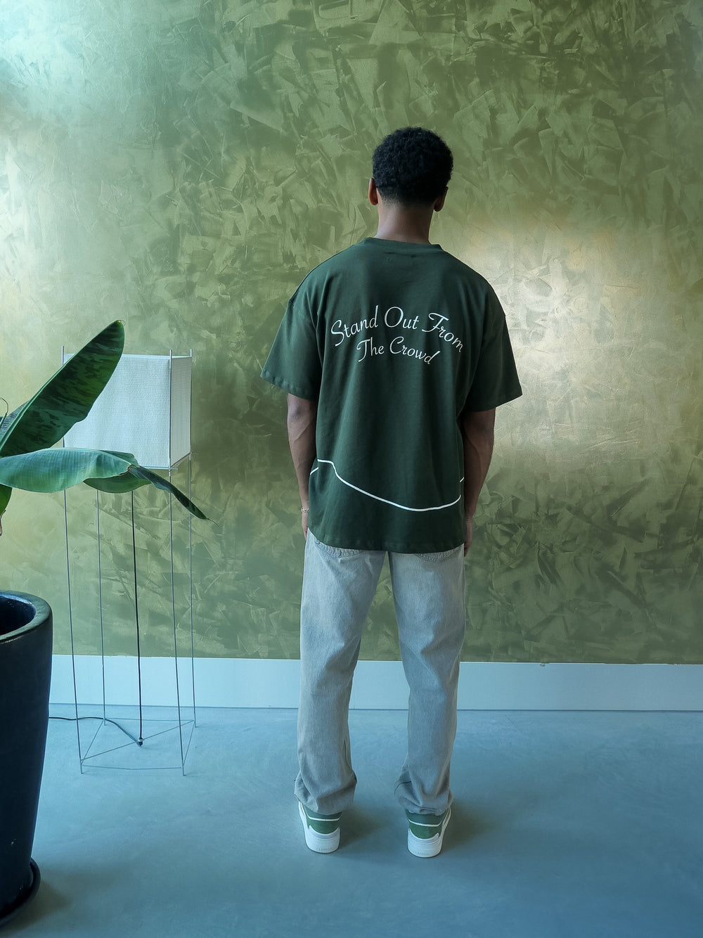 Oversized Community T-shirt Forest Green