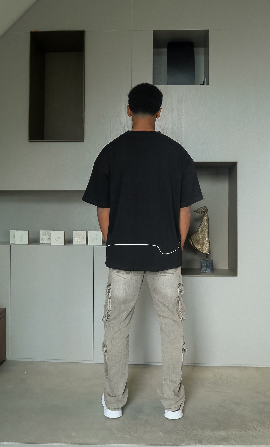 Oversized Pigeons T-shirt Deep Black