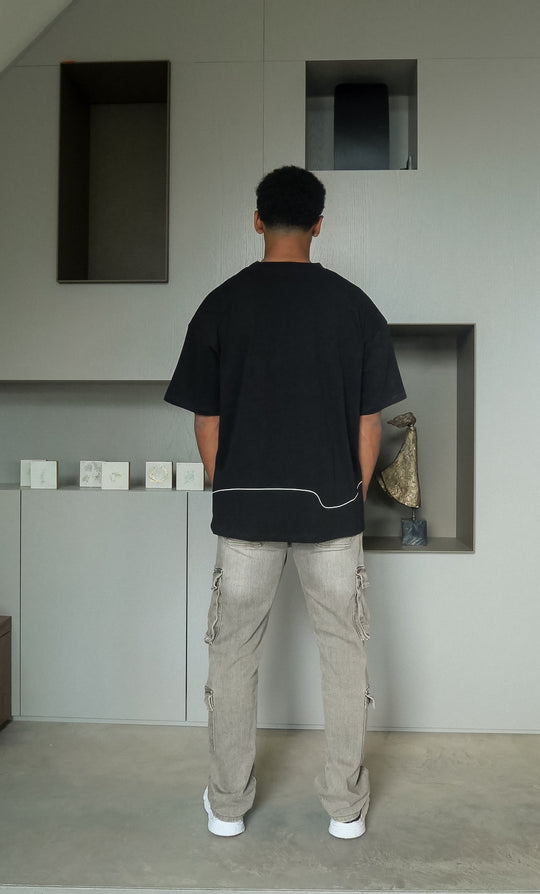 Oversized Pigeons T-shirt Deep Black