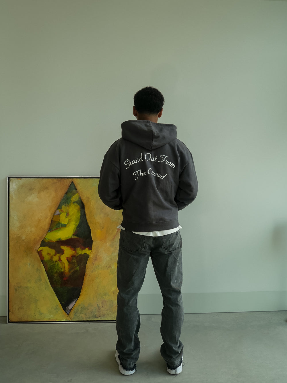 Essential Double Zipped Hoodie Fog Grey