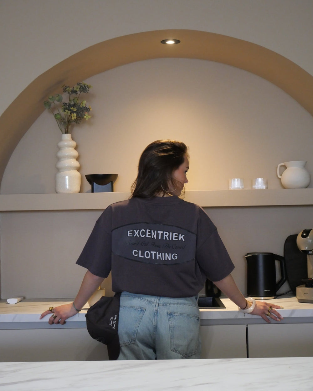 Check The Back Tee Charcoal