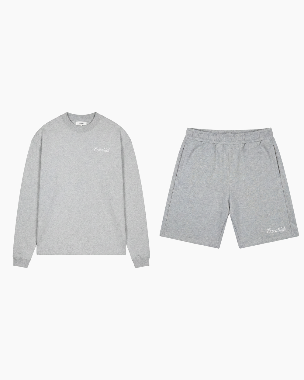 Initial Long Sleeve Set Melange Grey