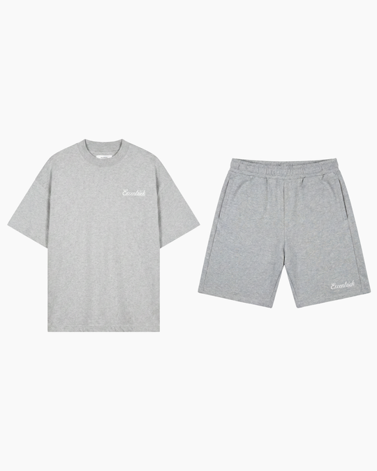 Initial Tee Set Melange Grey