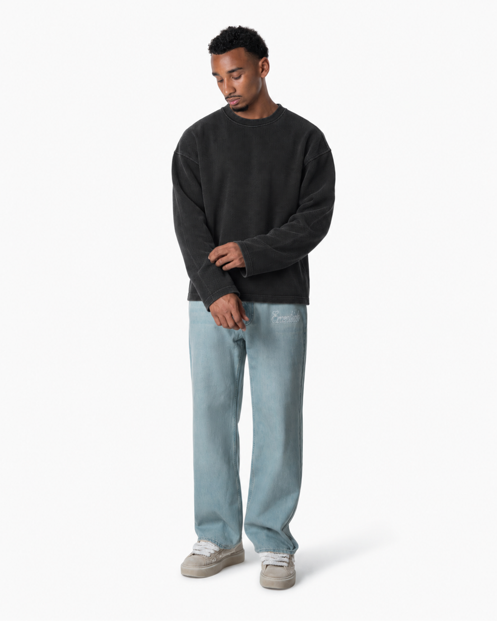 Waffle Long Sleeve | Washed Antracite