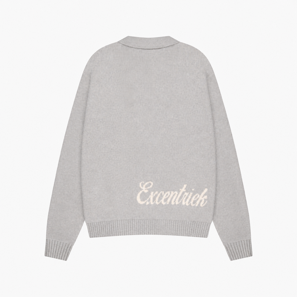 Zipped Cardigan | Marble Grey