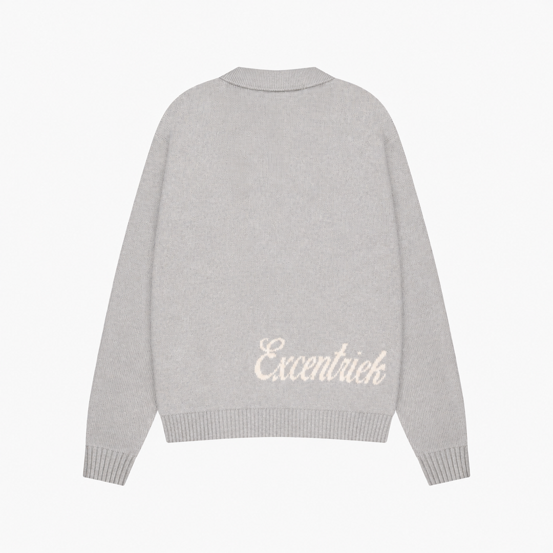 Zipped Cardigan | Marble Grey