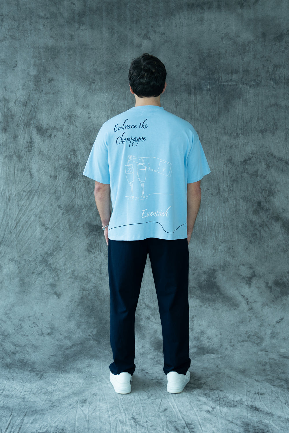 Champagne oversized T-Shirt Sky Blue