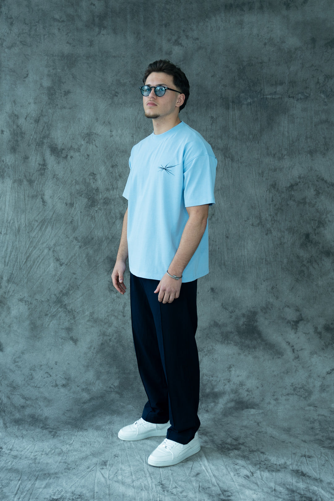 Paris X Excentriek Oversized T-Shirt Sky Blue