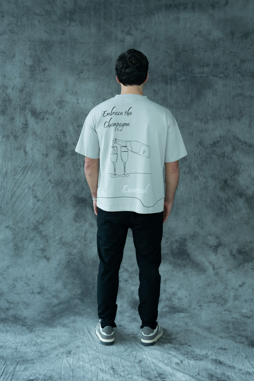 Champagne Oversized T-shirt Stone Grey