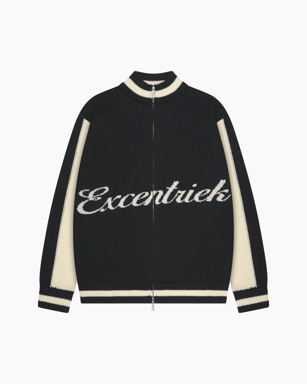 College Knitted Jacket | Black/White
