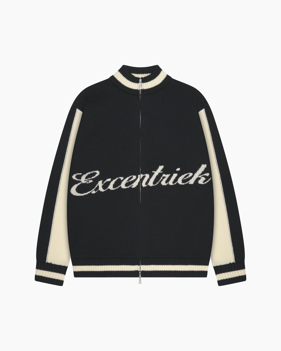 College Knitted Jacket | Black/White
