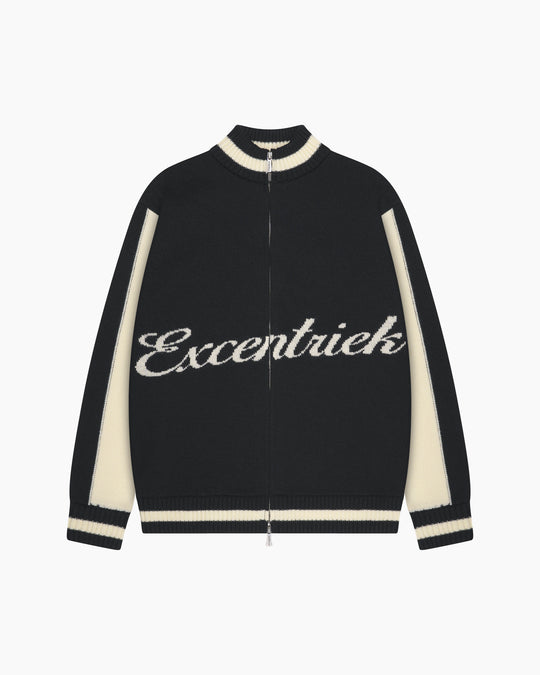 College Knitted Jacket | Black/White