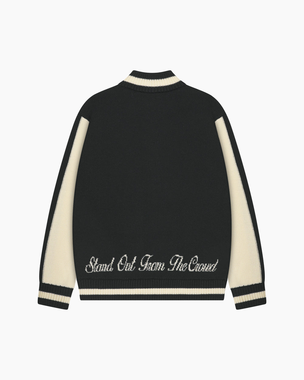 College Knitted Jacket | Black/White