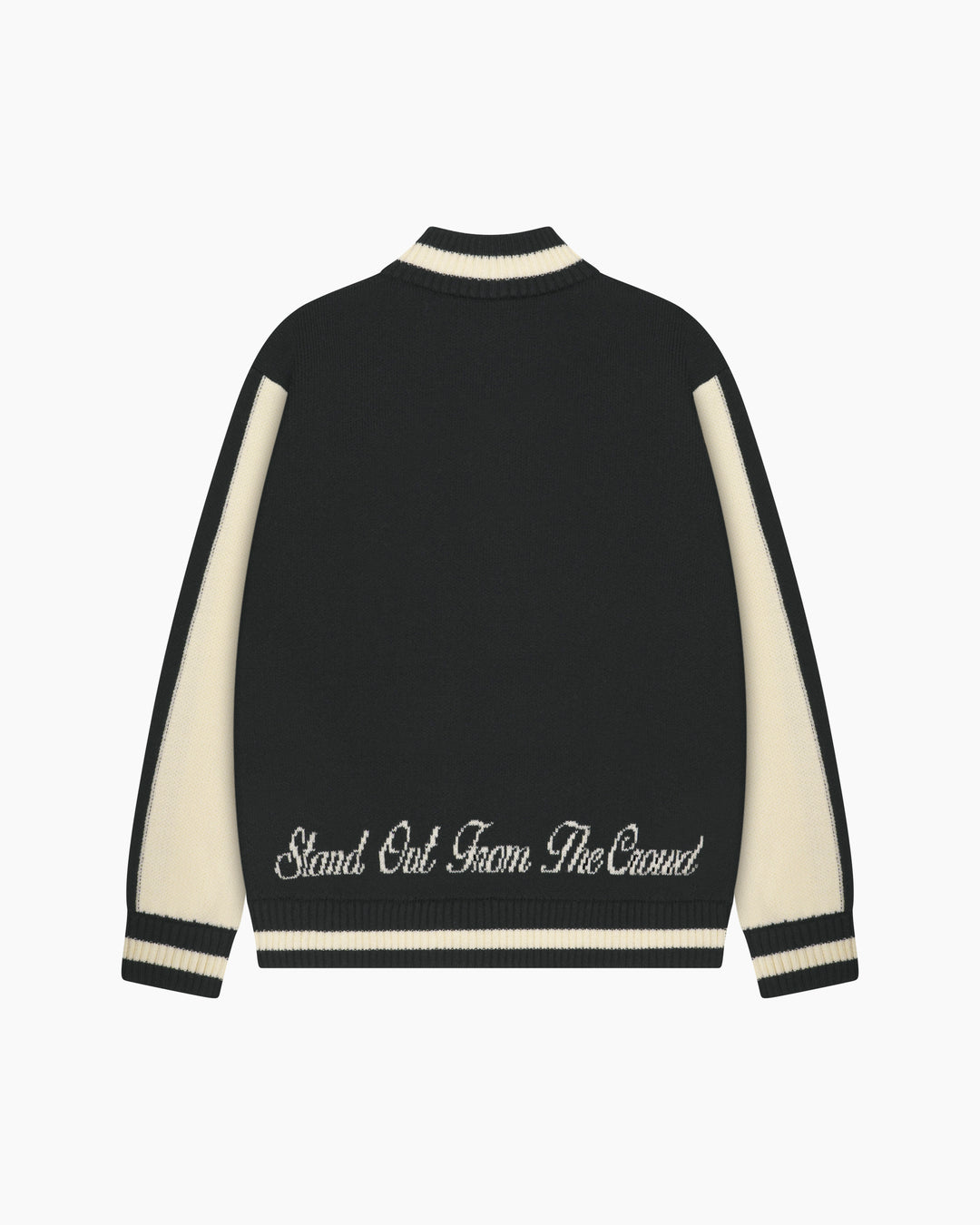 College Knitted Jacket | Black/White