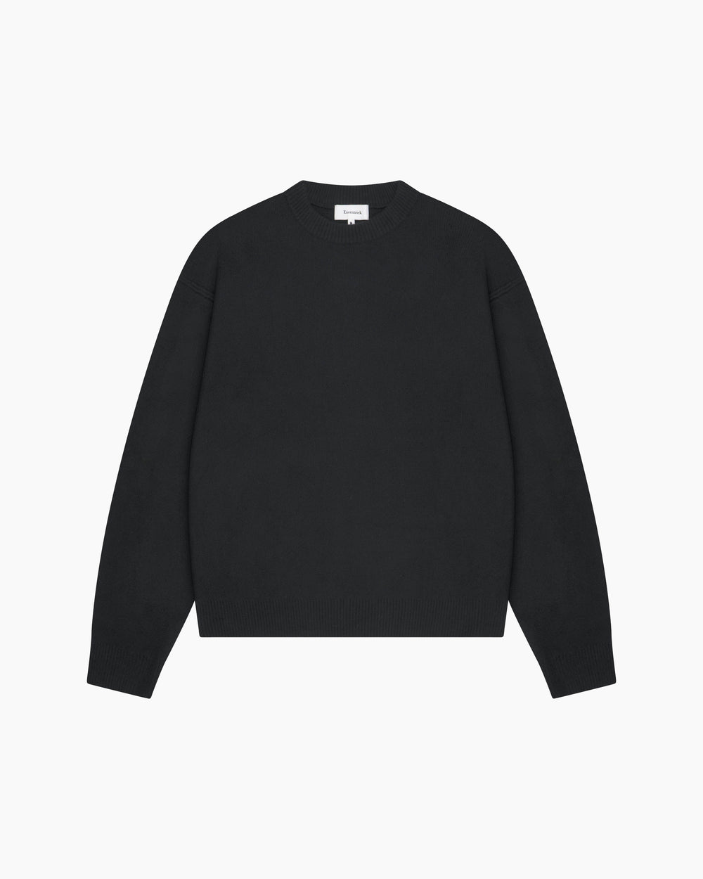 Exposed Knitted Sweater | Deep Black
