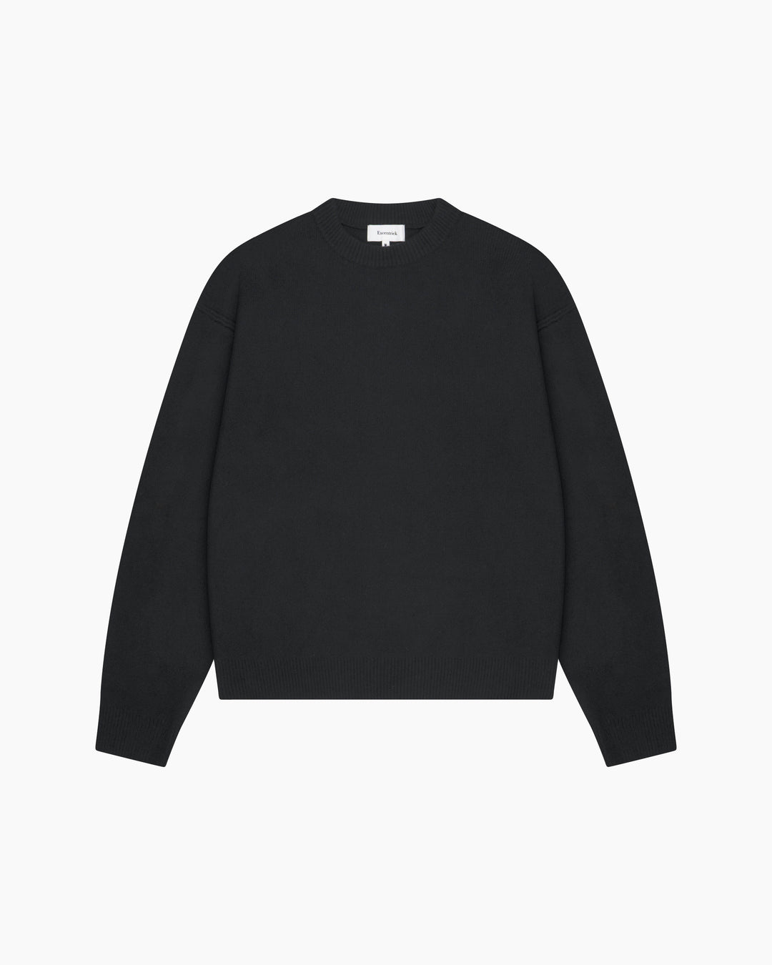 Exposed Knitted Sweater | Deep Black