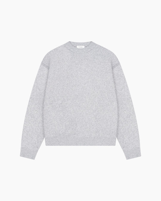 Exposed Knitted Sweater | Melange Grey