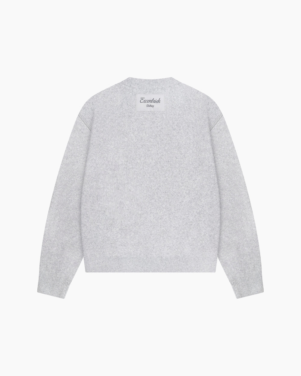 Exposed Knitted Sweater | Melange Grey