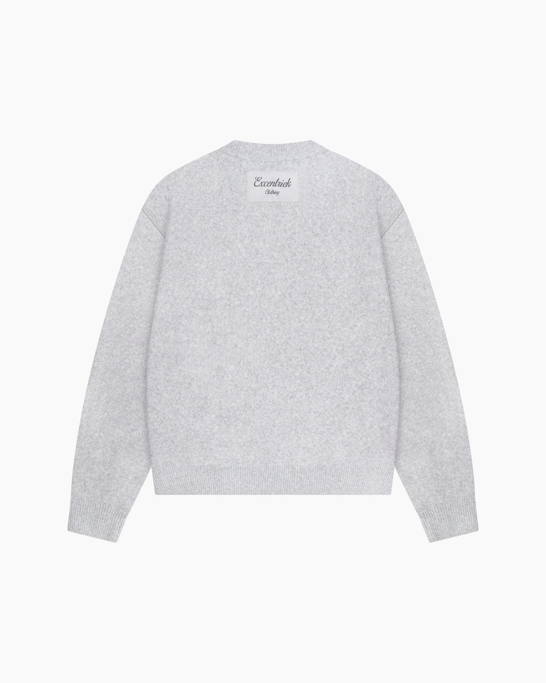 Exposed Knitted Sweater | Melange Grey