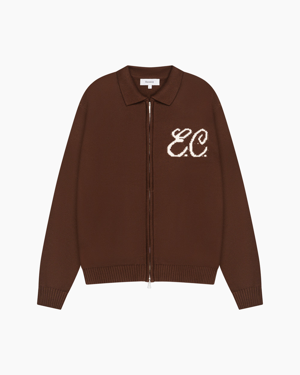 Zipped Cardigan | Deep Brown