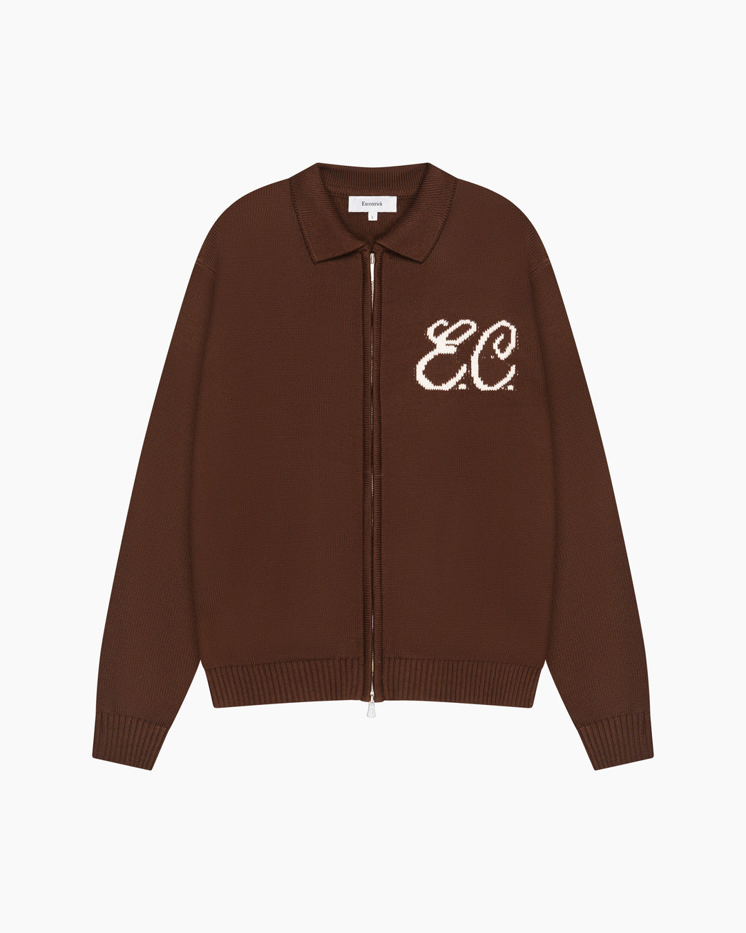 Zipped Cardigan | Deep Brown