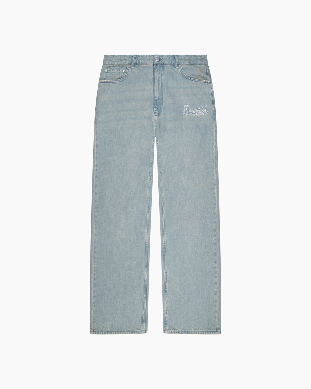 Embroided Jeans | Washed Blue