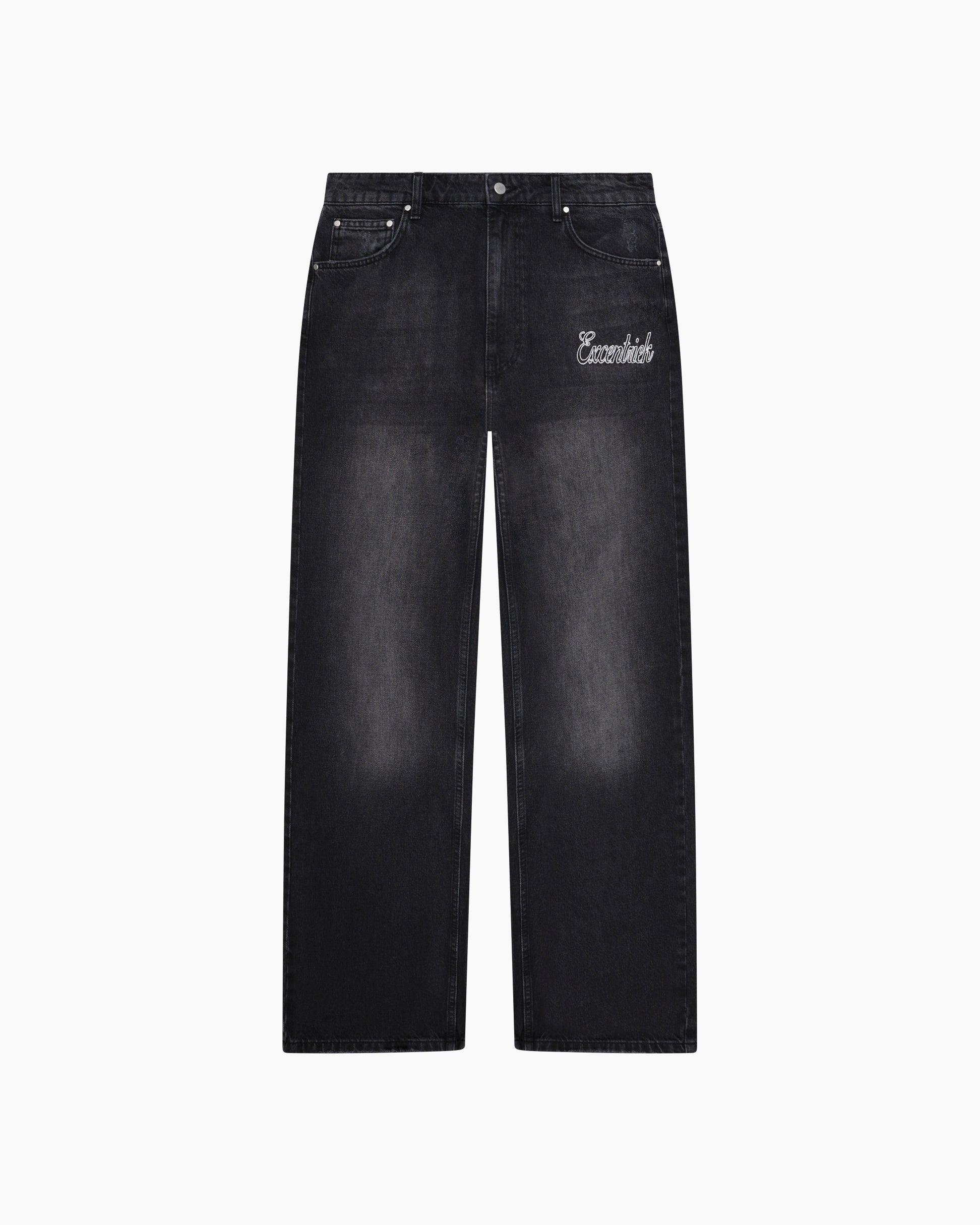 Embroided Jeans | Washed Antracite