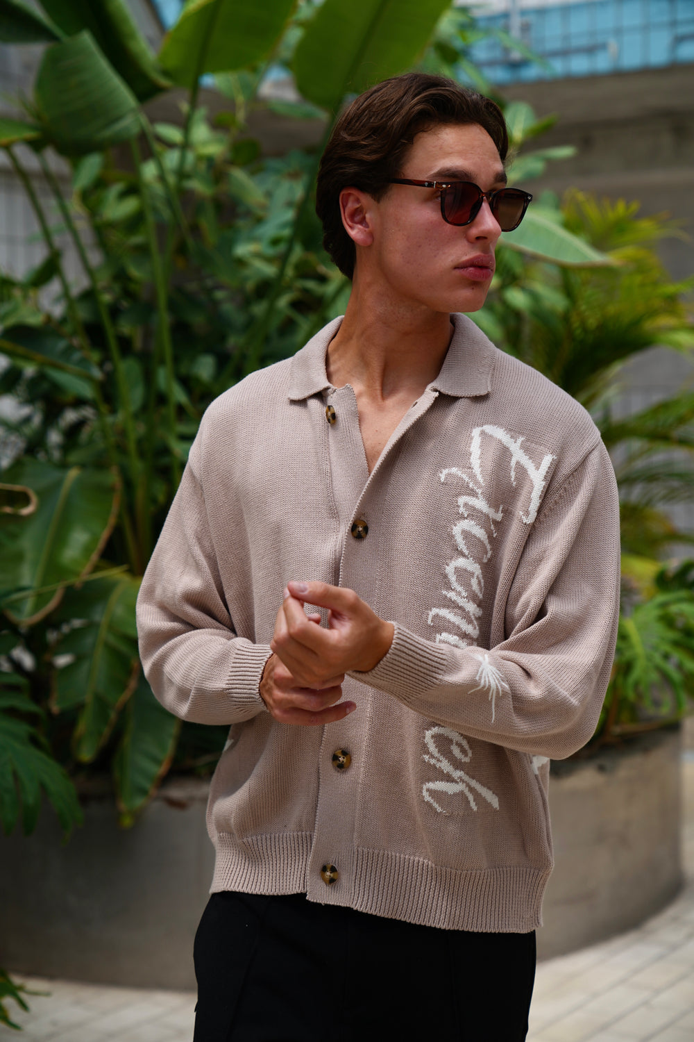 Knitted Cardigan Light Brown