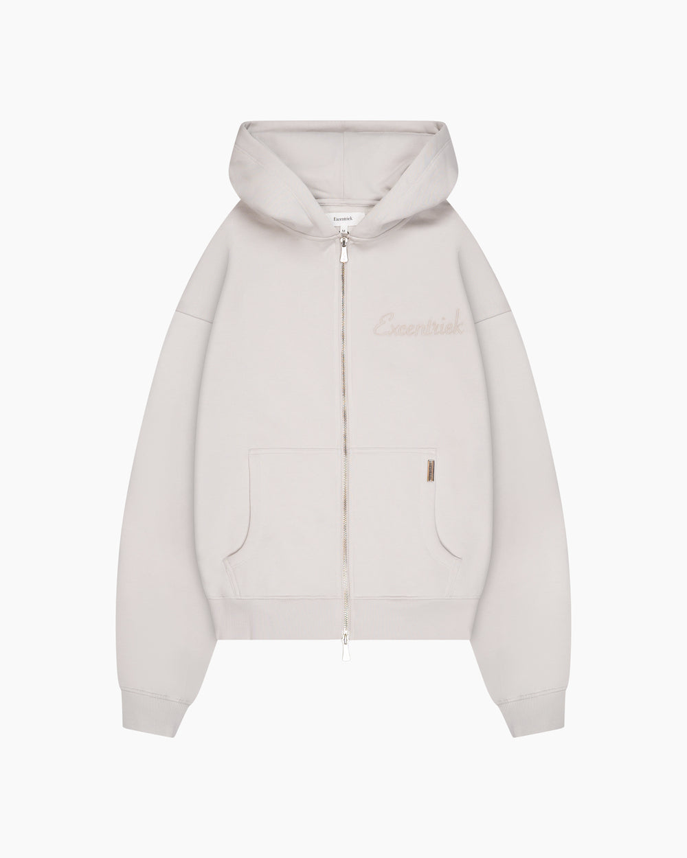 Initial Zipped Hoodie Cloud grey