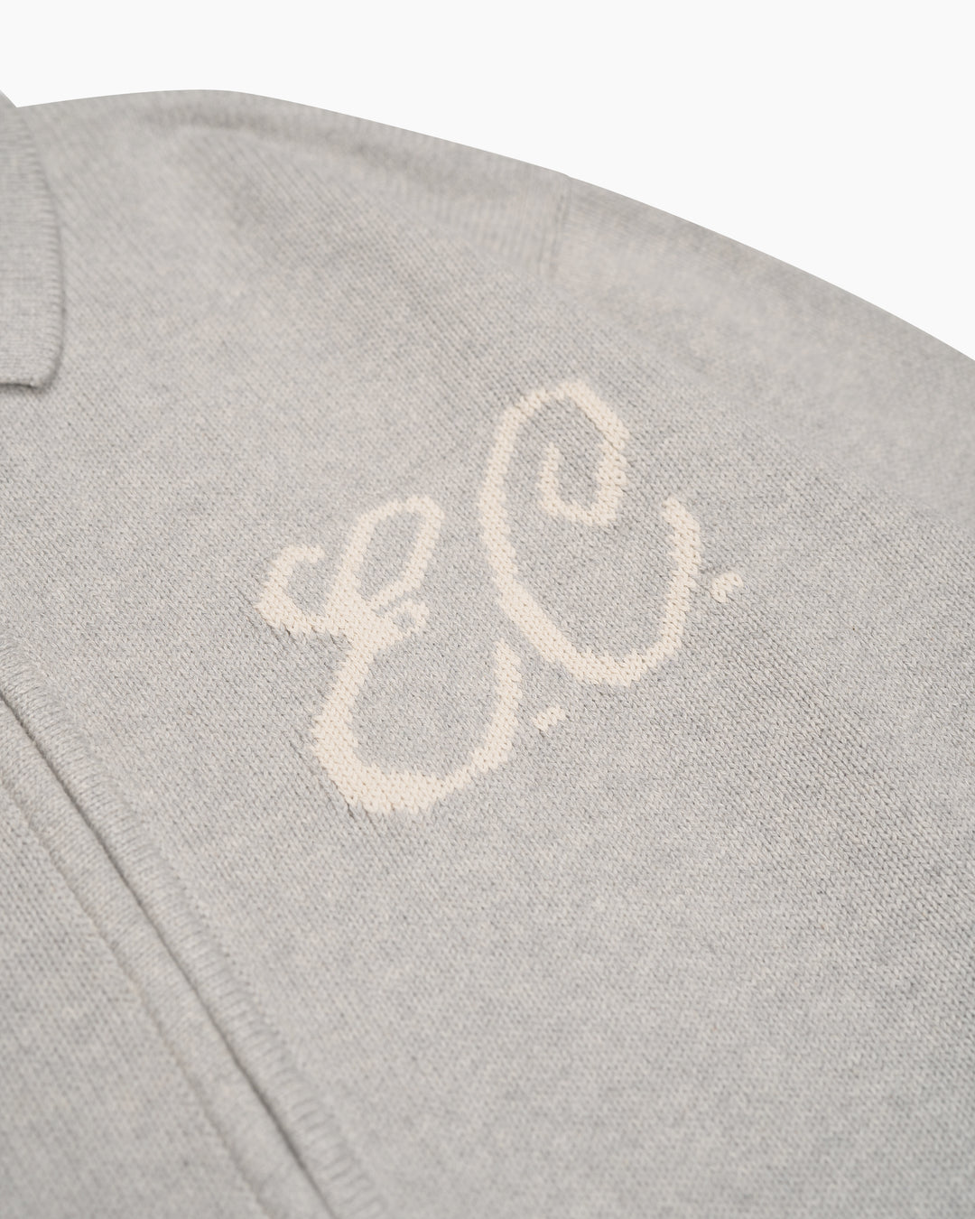 Zipped Cardigan Marble Grey