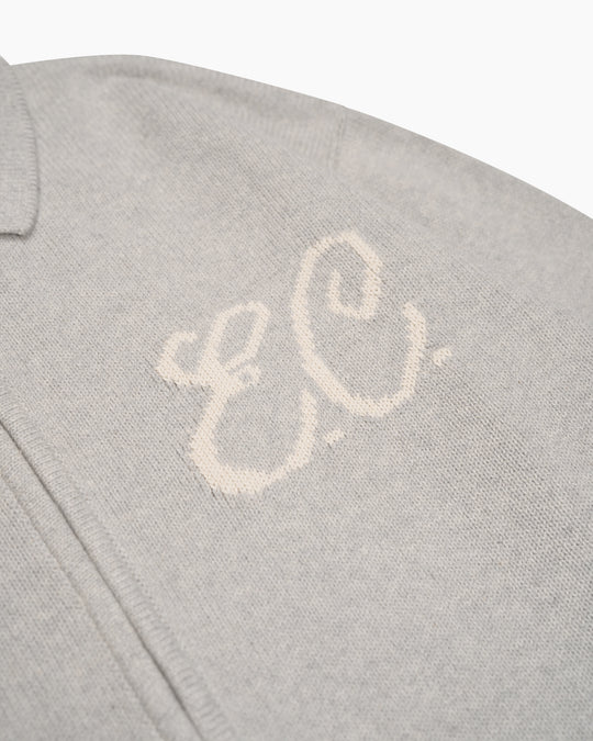Zipped Cardigan Marble Grey