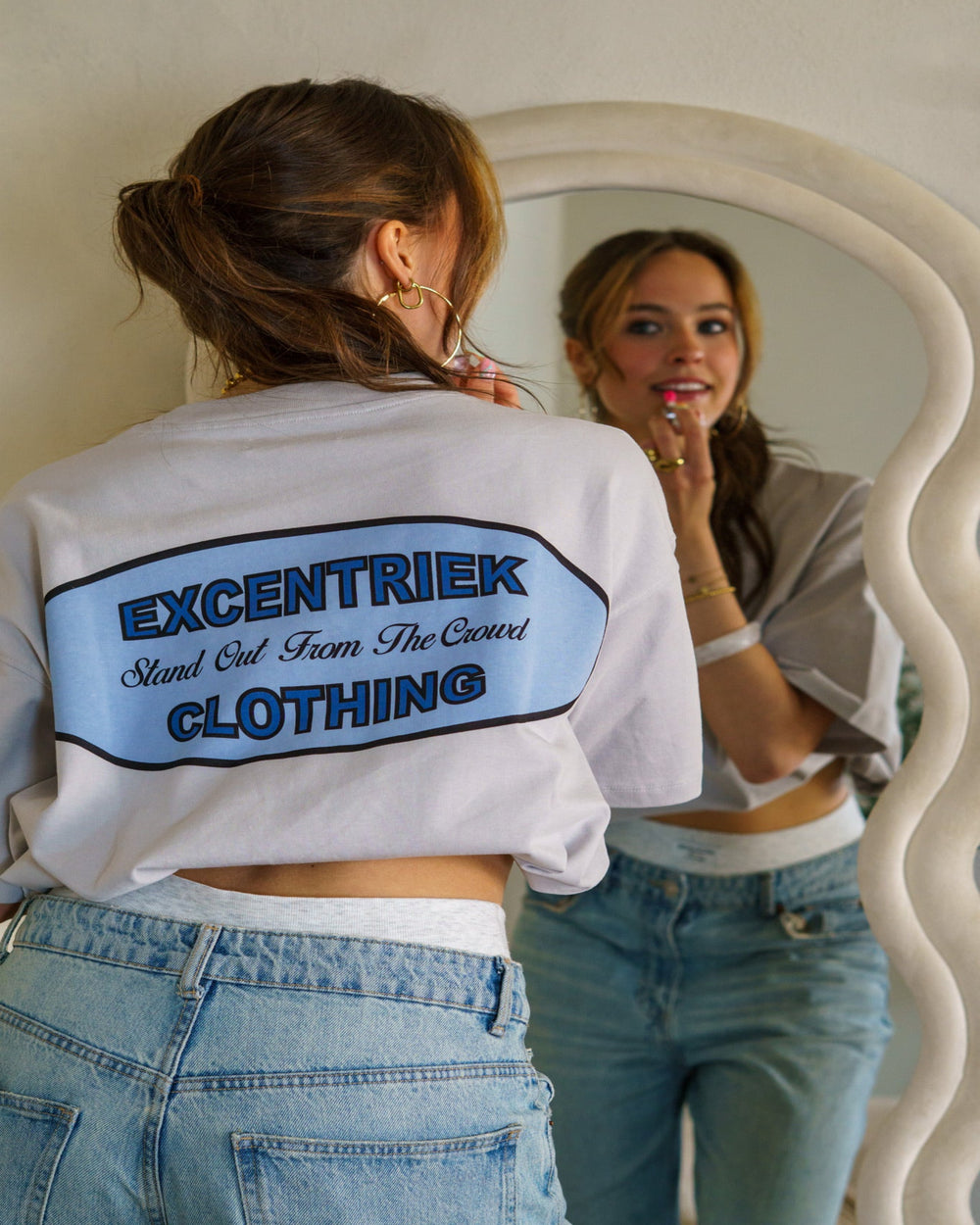 Check The Back T-Shirt Light Grey