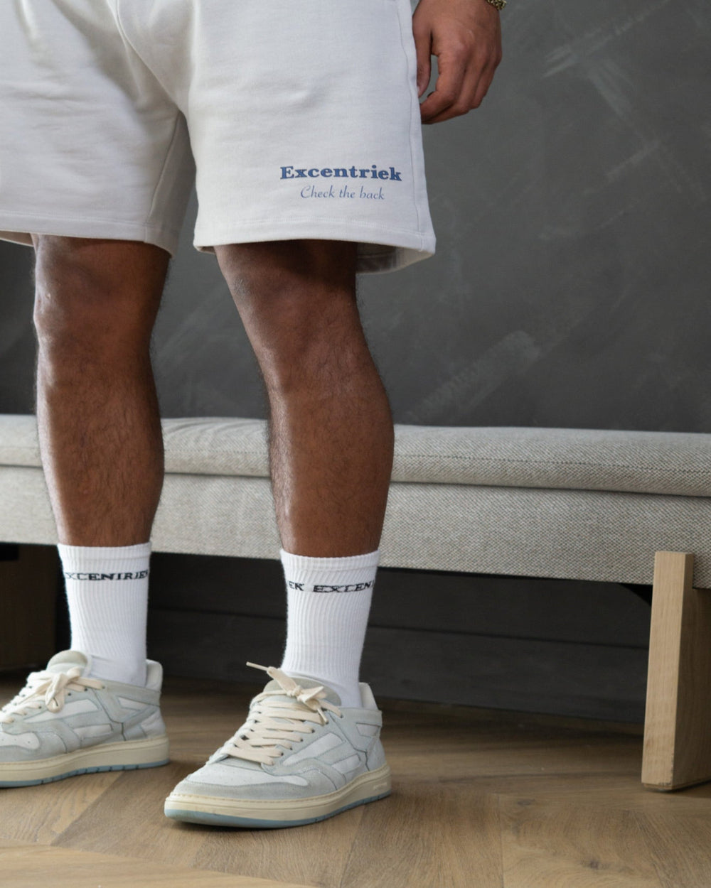 Check The Back Short Light Grey