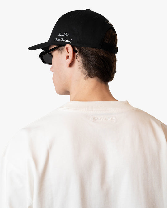Embroided Cap Deep Black